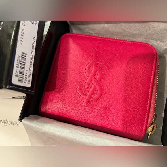 Yves Saint Laurent-pink wallet in very new condition - Picture 1 of 8